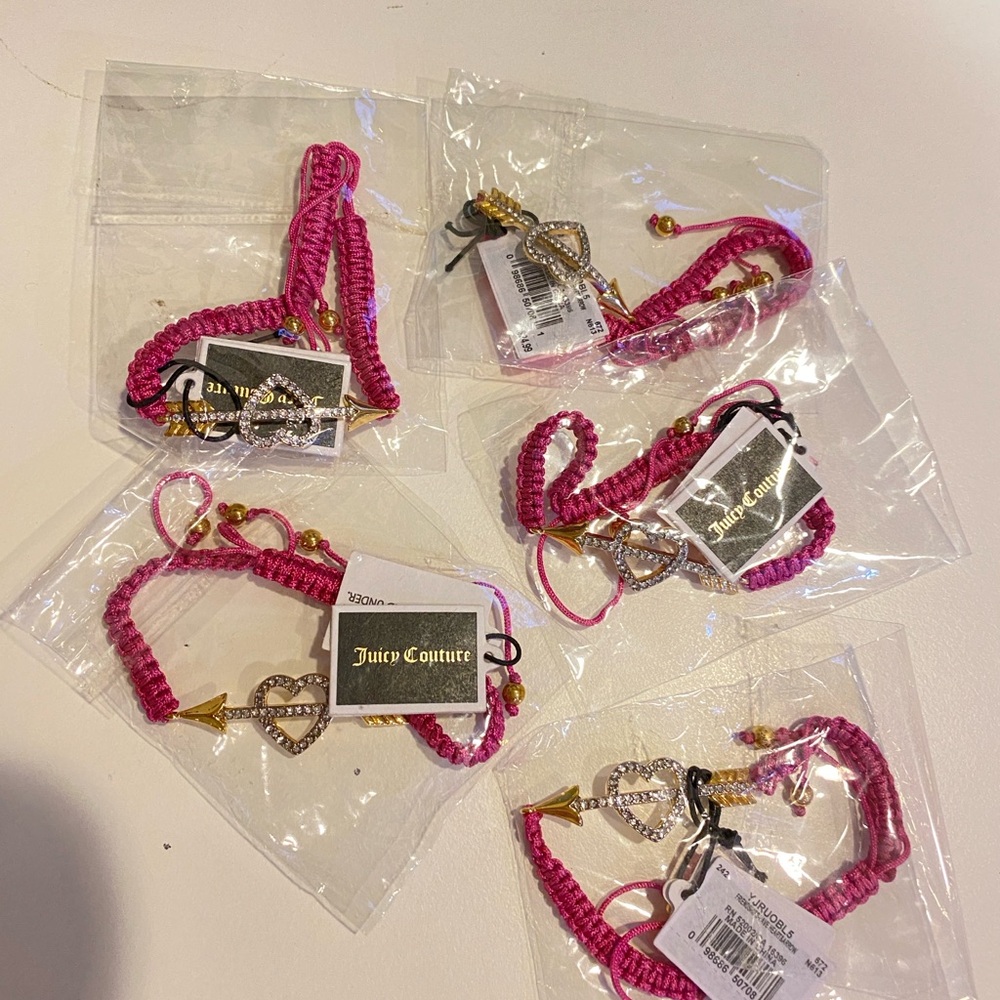 Set of 5,Juicy Couture Heart Arrow Bracelet - Picture 1 of 5